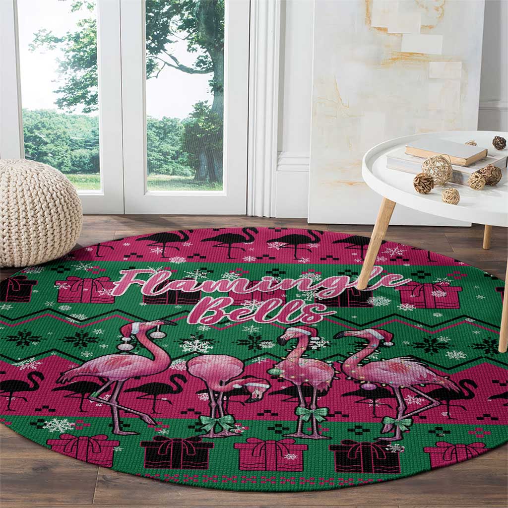 Firefighter Presents Christmas Round Carpet Xmas Holiday Patterns - Wonder Print Shop