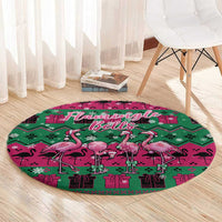 Firefighter Presents Christmas Round Carpet Xmas Holiday Patterns - Wonder Print Shop