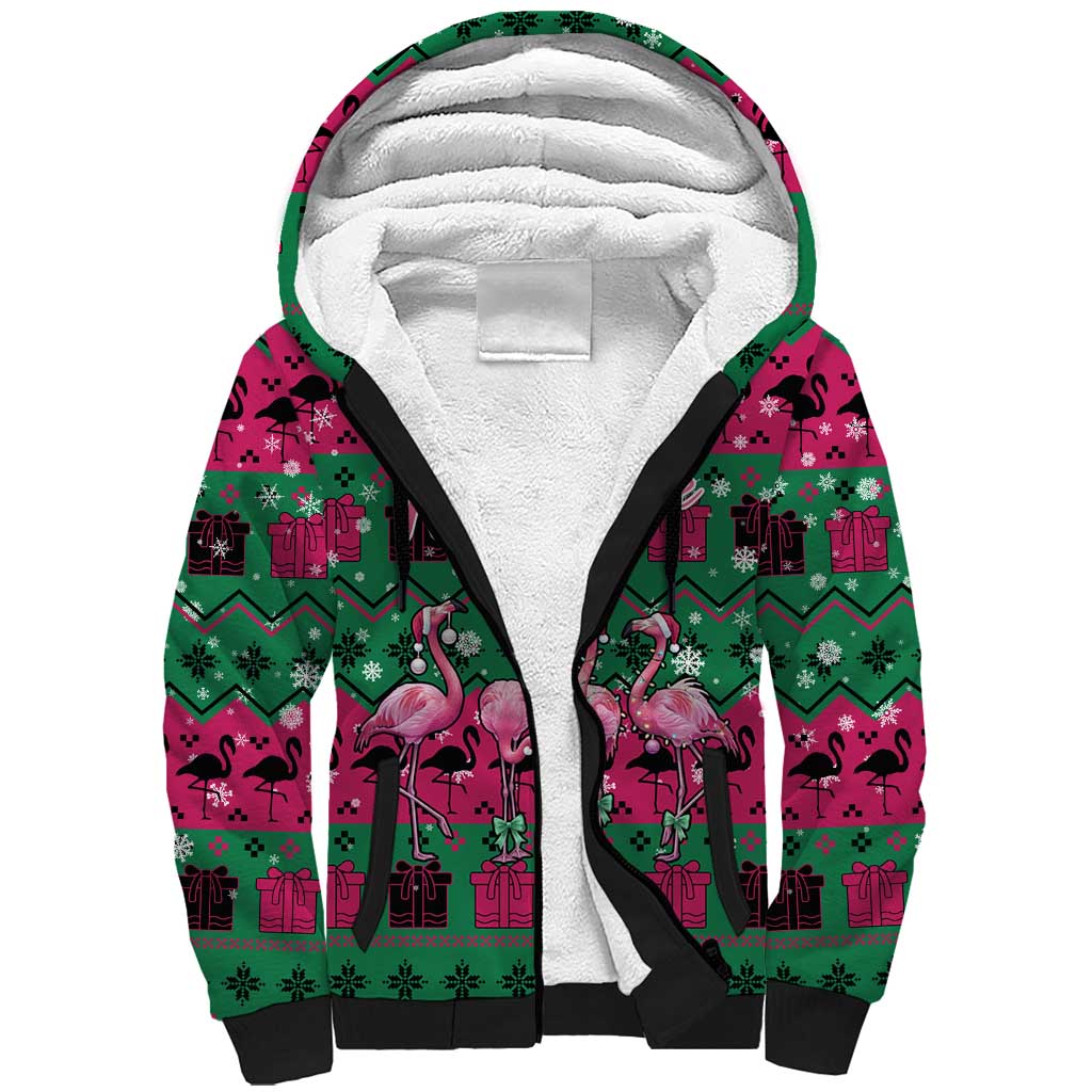 Firefighter Presents Christmas Sherpa Hoodie Xmas Holiday Patterns - Wonder Print Shop