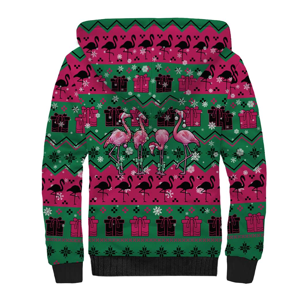 Firefighter Presents Christmas Sherpa Hoodie Xmas Holiday Patterns - Wonder Print Shop