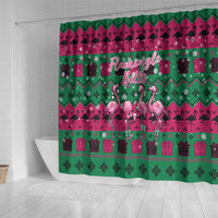 Firefighter Presents Christmas Shower Curtain Xmas Holiday Patterns - Wonder Print Shop