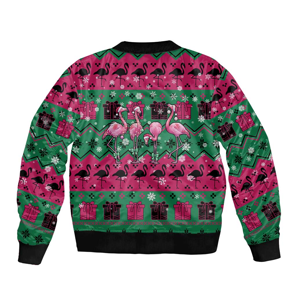 Firefighter Presents Christmas Sleeve Zip Bomber Jacket Xmas Holiday Patterns - Wonder Print Shop