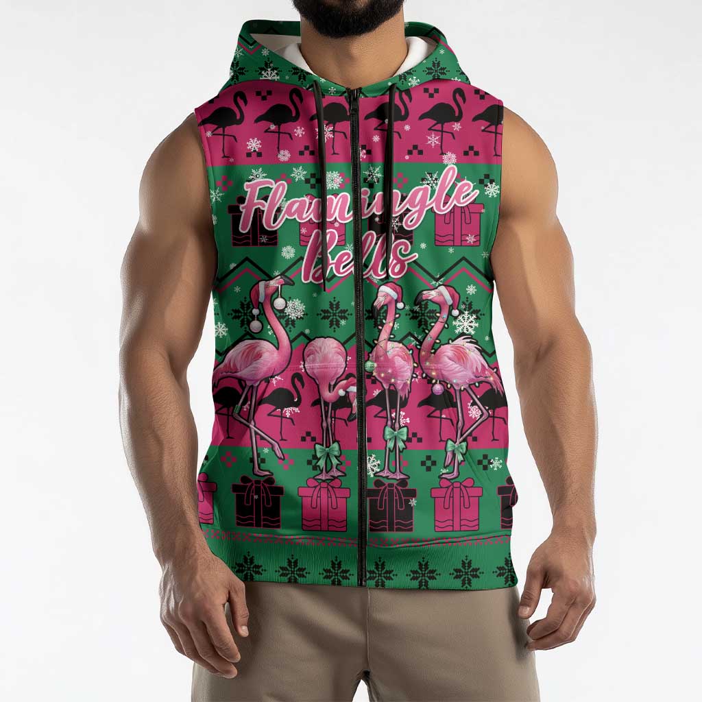 Firefighter Presents Christmas Sleeveless Zip Hoodie Xmas Holiday Patterns - Wonder Print Shop