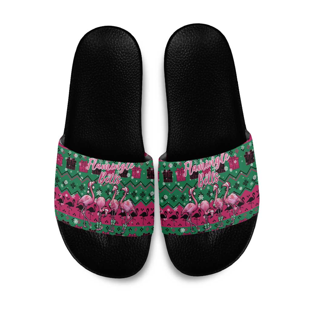Firefighter Presents Christmas Slide Sandals Xmas Holiday Patterns - Wonder Print Shop