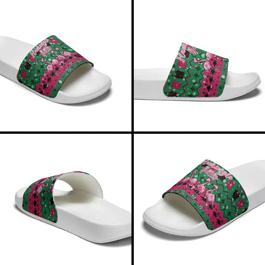 Firefighter Presents Christmas Slide Sandals Xmas Holiday Patterns - Wonder Print Shop