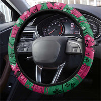 Firefighter Presents Christmas Steering Wheel Cover Xmas Holiday Patterns - Wonder Print Shop