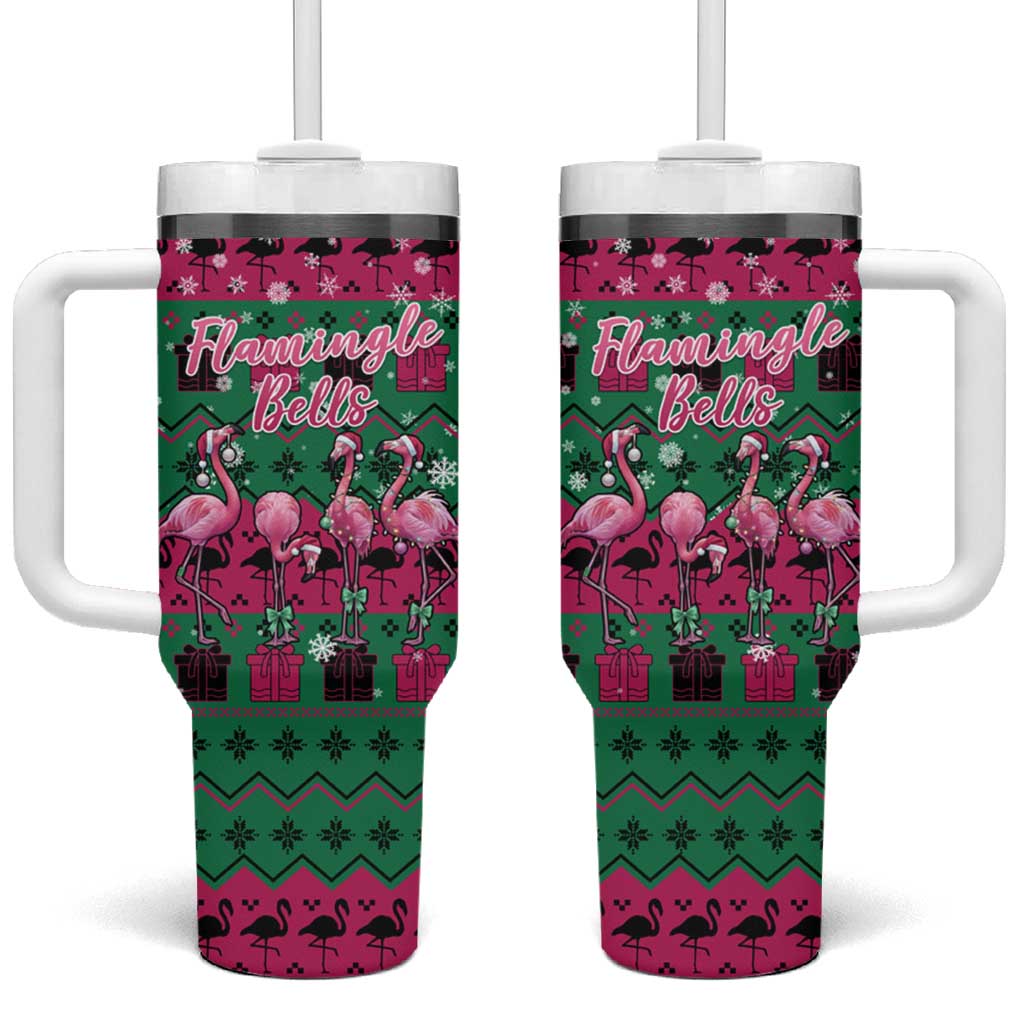 Firefighter Presents Christmas Tumbler With Handle Xmas Holiday Patterns - Wonder Print Shop