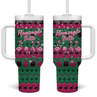 Firefighter Presents Christmas Tumbler With Handle Xmas Holiday Patterns - Wonder Print Shop