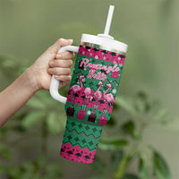 Firefighter Presents Christmas Tumbler With Handle Xmas Holiday Patterns - Wonder Print Shop