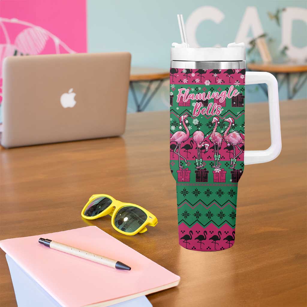 Firefighter Presents Christmas Tumbler With Handle Xmas Holiday Patterns - Wonder Print Shop