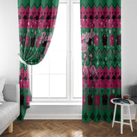 Firefighter Presents Christmas Window Curtain Xmas Holiday Patterns - Wonder Print Shop