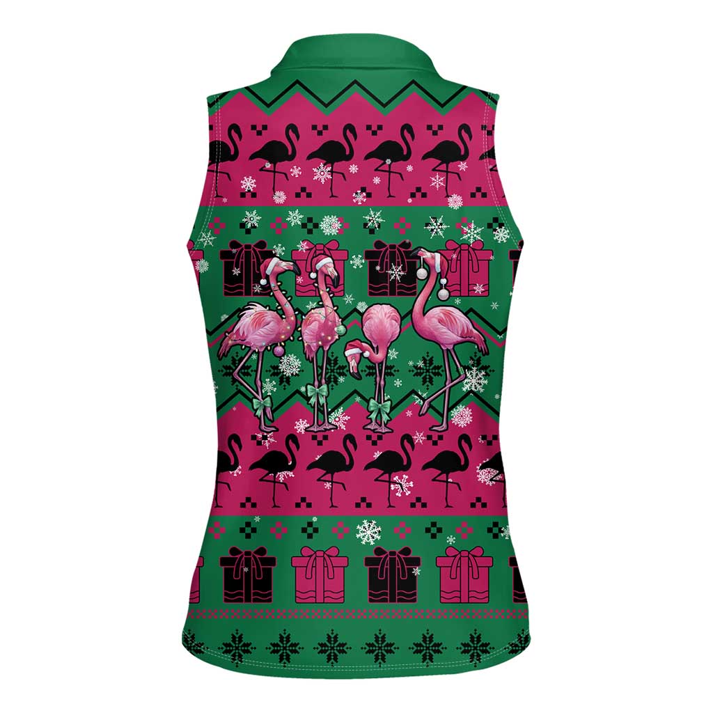 Firefighter Presents Christmas Women Sleeveless Polo Shirt Xmas Holiday Patterns - Wonder Print Shop