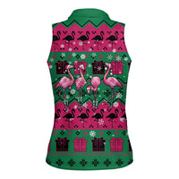 Firefighter Presents Christmas Women Sleeveless Polo Shirt Xmas Holiday Patterns - Wonder Print Shop