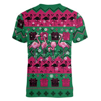 Firefighter Presents Christmas Women V-Neck T-Shirt Xmas Holiday Patterns - Wonder Print Shop