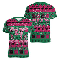 Firefighter Presents Christmas Women V-Neck T-Shirt Xmas Holiday Patterns - Wonder Print Shop