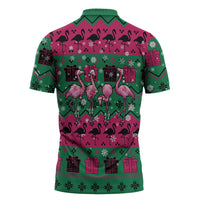 Firefighter Presents Christmas Zipper Polo Shirt Xmas Holiday Patterns - Wonder Print Shop
