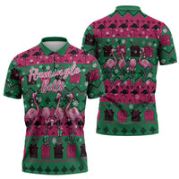 Firefighter Presents Christmas Zipper Polo Shirt Xmas Holiday Patterns - Wonder Print Shop