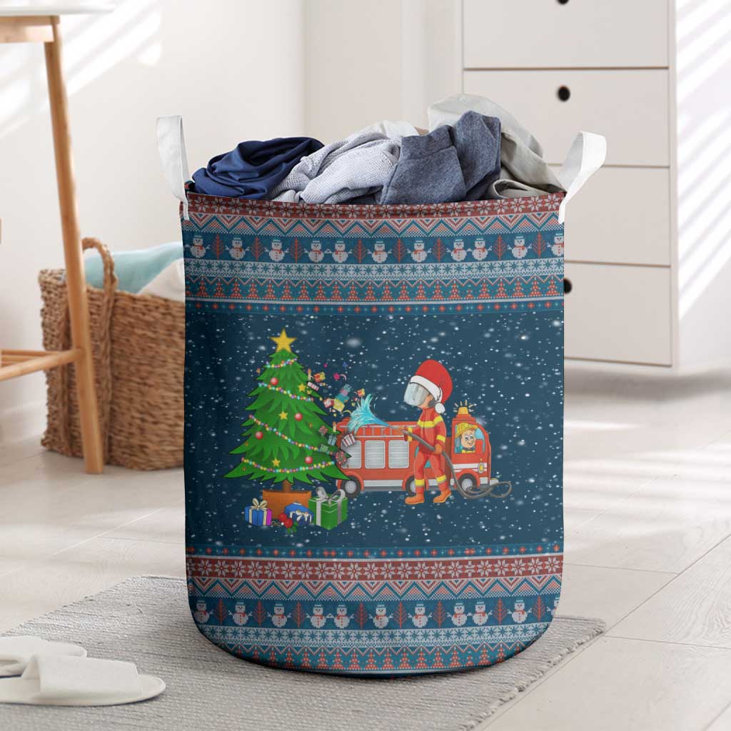 Flamingle Bells Xmas Christmas Laundry Basket Xmas Holiday Patterns - Wonder Print Shop