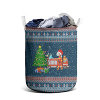 Flamingle Bells Xmas Christmas Laundry Basket Xmas Holiday Patterns - Wonder Print Shop