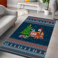Flamingle Bells Xmas Christmas Area Rug Xmas Holiday Patterns - Wonder Print Shop