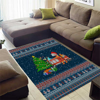 Flamingle Bells Xmas Christmas Area Rug Xmas Holiday Patterns - Wonder Print Shop