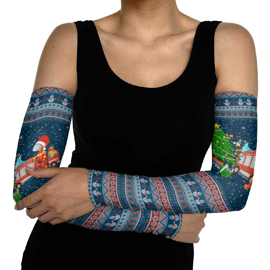 Flamingle Bells Xmas Christmas Arm Sleeves Xmas Holiday Patterns - Wonder Print Shop