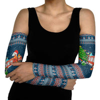 Flamingle Bells Xmas Christmas Arm Sleeves Xmas Holiday Patterns - Wonder Print Shop