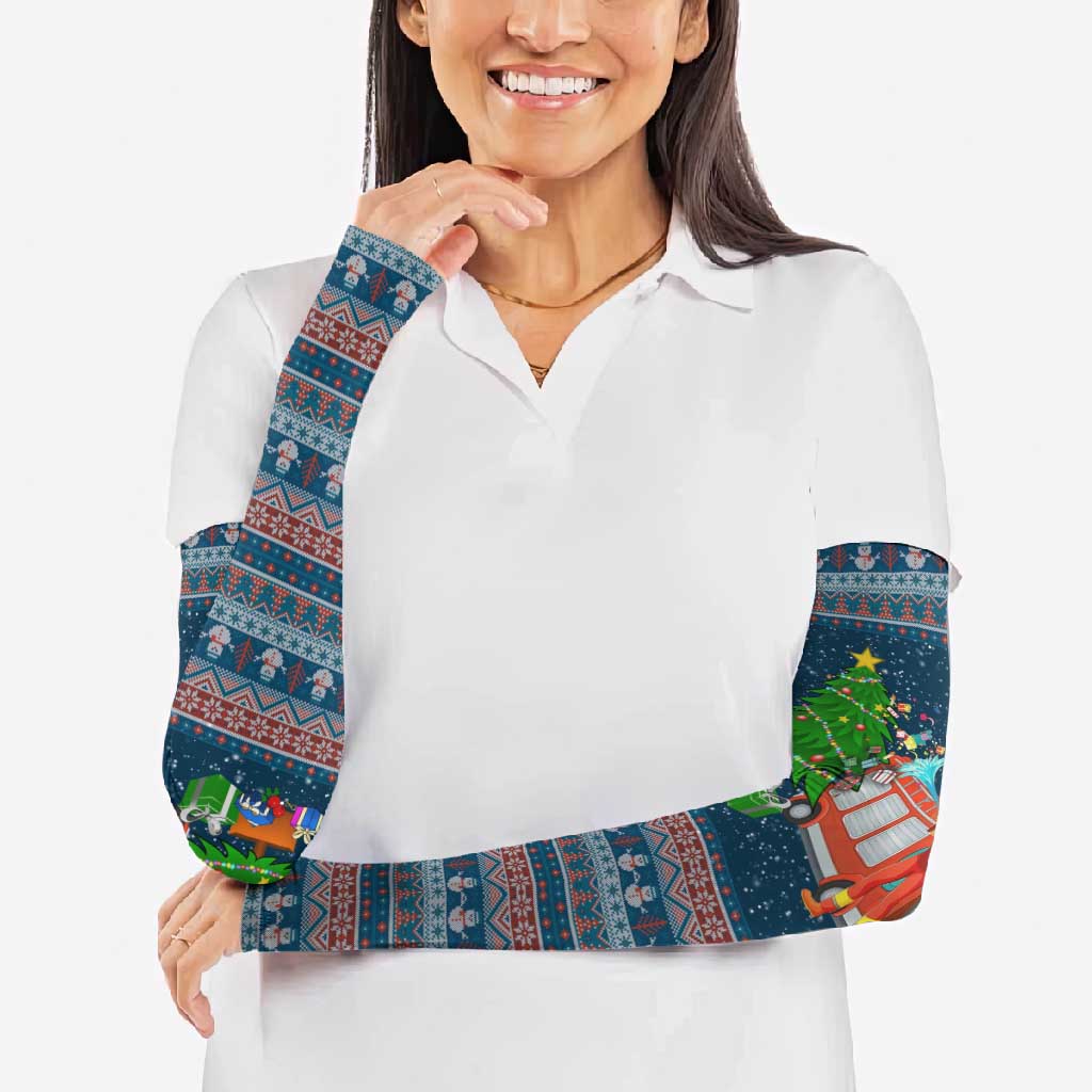 Flamingle Bells Xmas Christmas Arm Sleeves Xmas Holiday Patterns - Wonder Print Shop