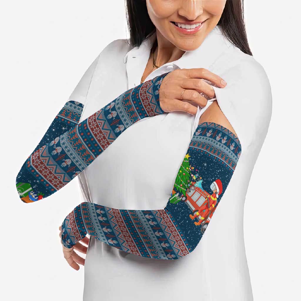 Flamingle Bells Xmas Christmas Arm Sleeves Xmas Holiday Patterns - Wonder Print Shop