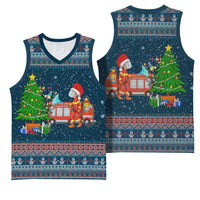 Flamingle Bells Xmas Christmas Basketball Jersey Xmas Holiday Patterns - Wonder Print Shop