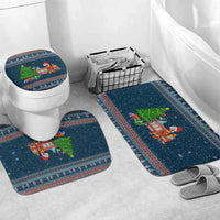 Flamingle Bells Xmas Christmas Bathroom Set Xmas Holiday Patterns - Wonder Print Shop