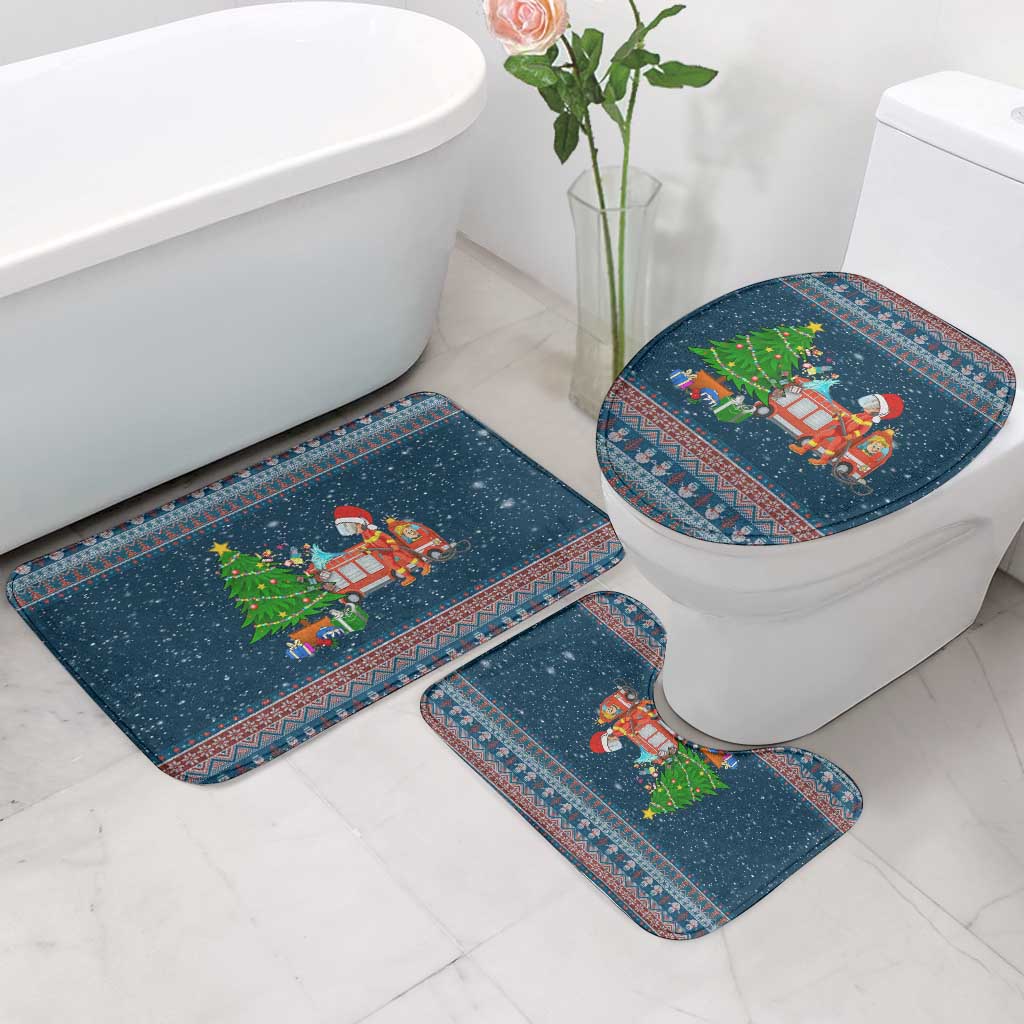 Flamingle Bells Xmas Christmas Bathroom Set Xmas Holiday Patterns - Wonder Print Shop