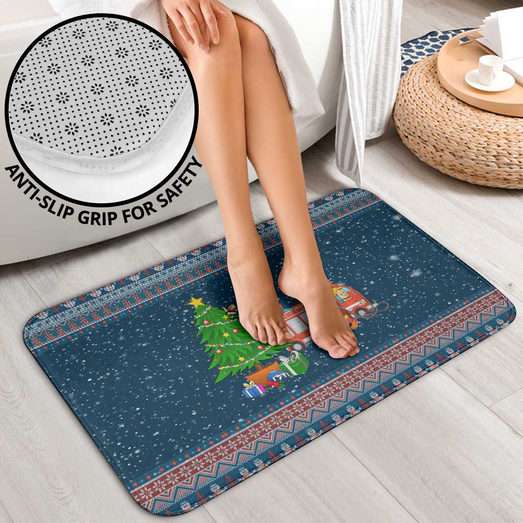 Flamingle Bells Xmas Christmas Bathroom Set Xmas Holiday Patterns - Wonder Print Shop