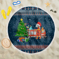 Flamingle Bells Xmas Christmas Beach Blanket Xmas Holiday Patterns - Wonder Print Shop