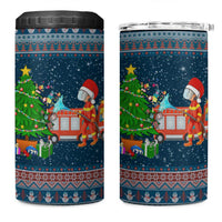 Flamingle Bells Xmas Christmas 4 in 1 Can Cooler Tumbler Xmas Holiday Patterns - Wonder Print Shop