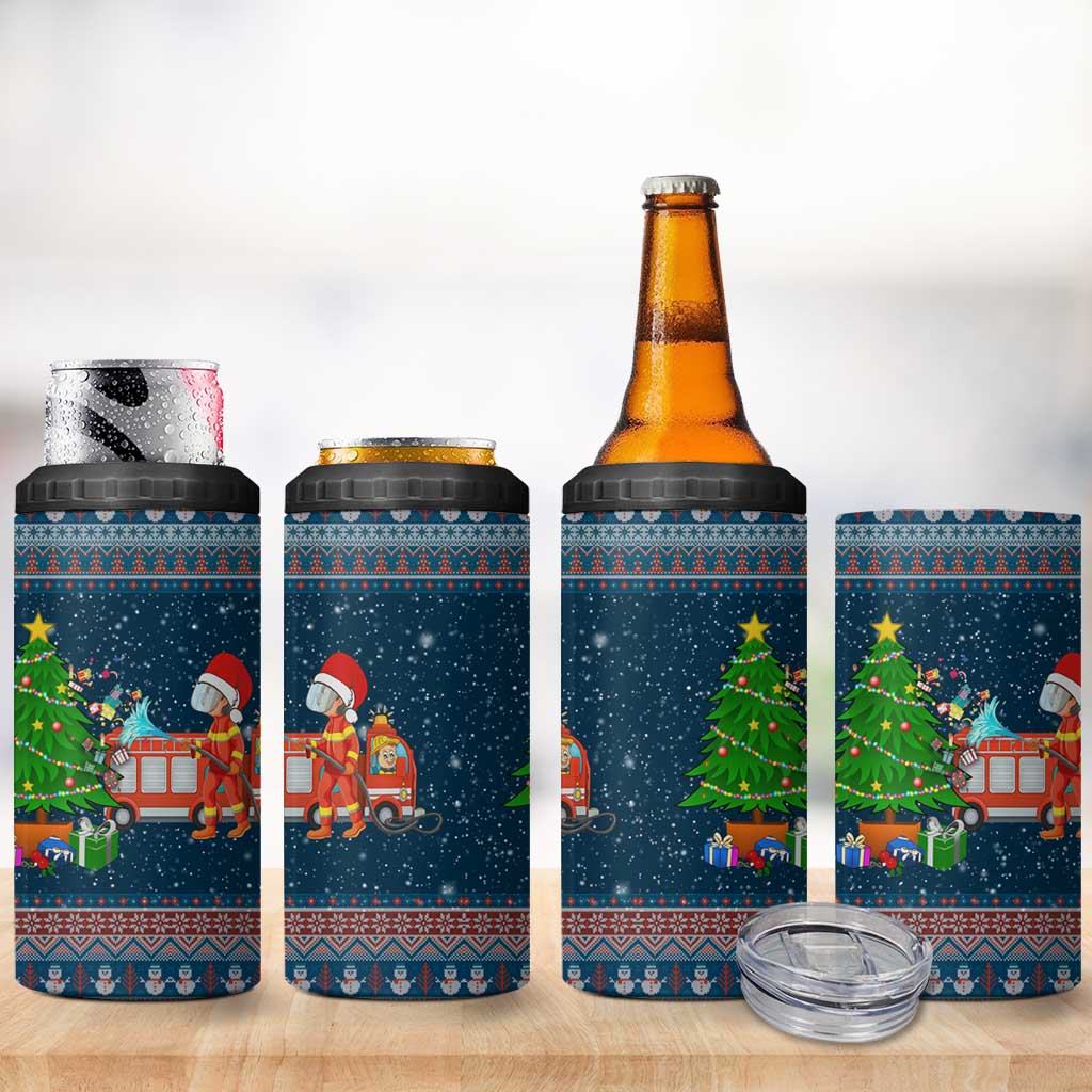 Flamingle Bells Xmas Christmas 4 in 1 Can Cooler Tumbler Xmas Holiday Patterns - Wonder Print Shop