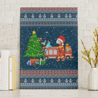 Flamingle Bells Xmas Christmas Canvas Wall Art Xmas Holiday Patterns - Wonder Print Shop