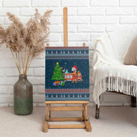 Flamingle Bells Xmas Christmas Canvas Wall Art Xmas Holiday Patterns - Wonder Print Shop