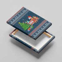 Flamingle Bells Xmas Christmas Canvas Wall Art Xmas Holiday Patterns - Wonder Print Shop