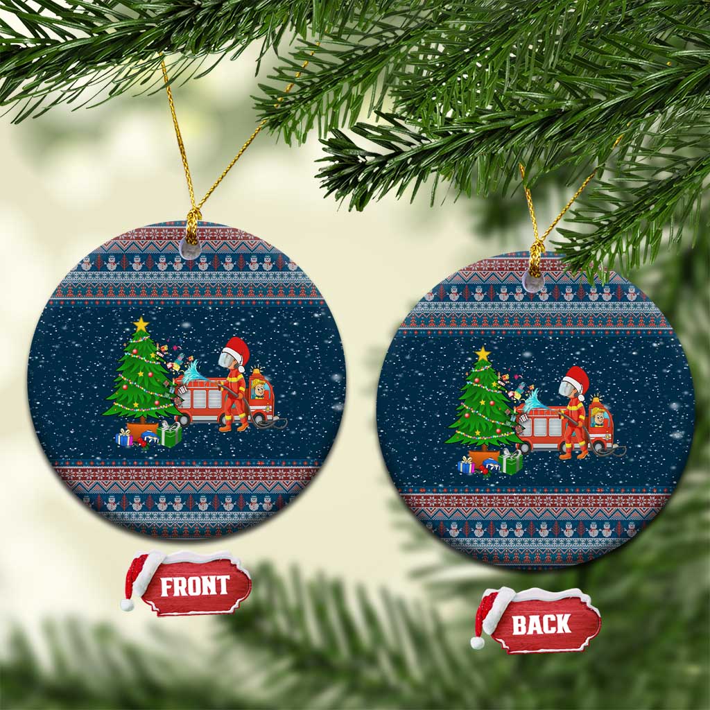 Flamingle Bells Xmas Christmas Ceramic Ornament Xmas Holiday Patterns - Wonder Print Shop