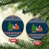 Flamingle Bells Xmas Christmas Ceramic Ornament Xmas Holiday Patterns - Wonder Print Shop