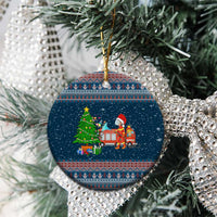 Flamingle Bells Xmas Christmas Ceramic Ornament Xmas Holiday Patterns - Wonder Print Shop