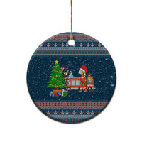 Flamingle Bells Xmas Christmas Ceramic Ornament Xmas Holiday Patterns - Wonder Print Shop