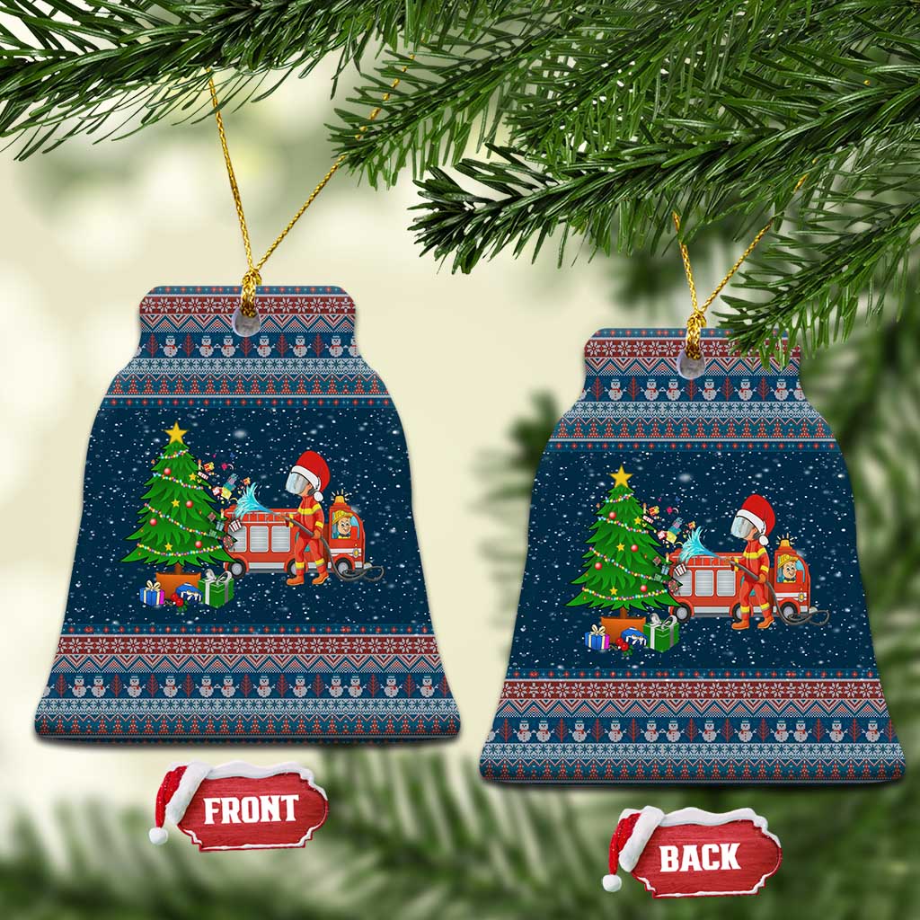 Flamingle Bells Xmas Christmas Ceramic Ornament Xmas Holiday Patterns - Wonder Print Shop