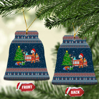 Flamingle Bells Xmas Christmas Ceramic Ornament Xmas Holiday Patterns - Wonder Print Shop