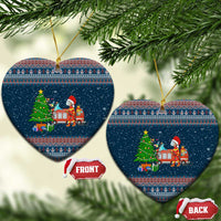 Flamingle Bells Xmas Christmas Ceramic Ornament Xmas Holiday Patterns - Wonder Print Shop