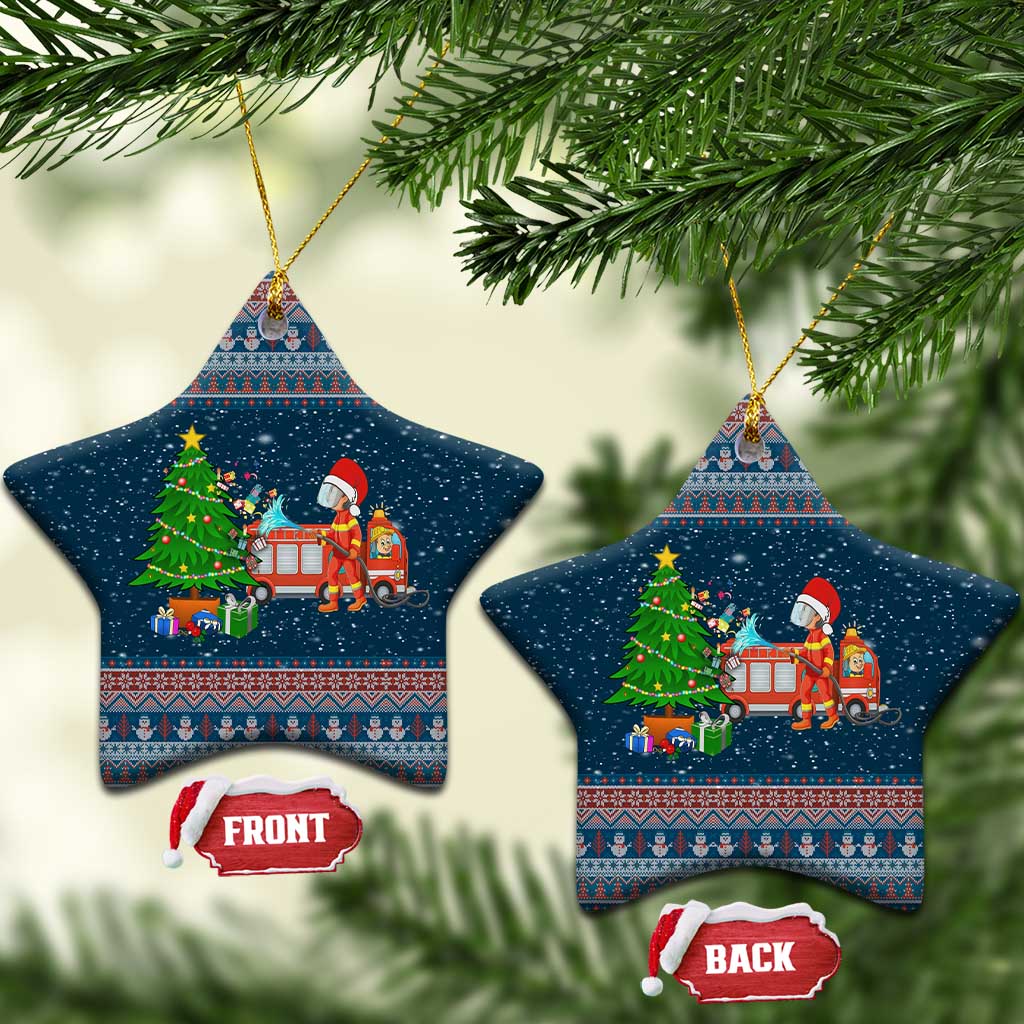 Flamingle Bells Xmas Christmas Ceramic Ornament Xmas Holiday Patterns - Wonder Print Shop