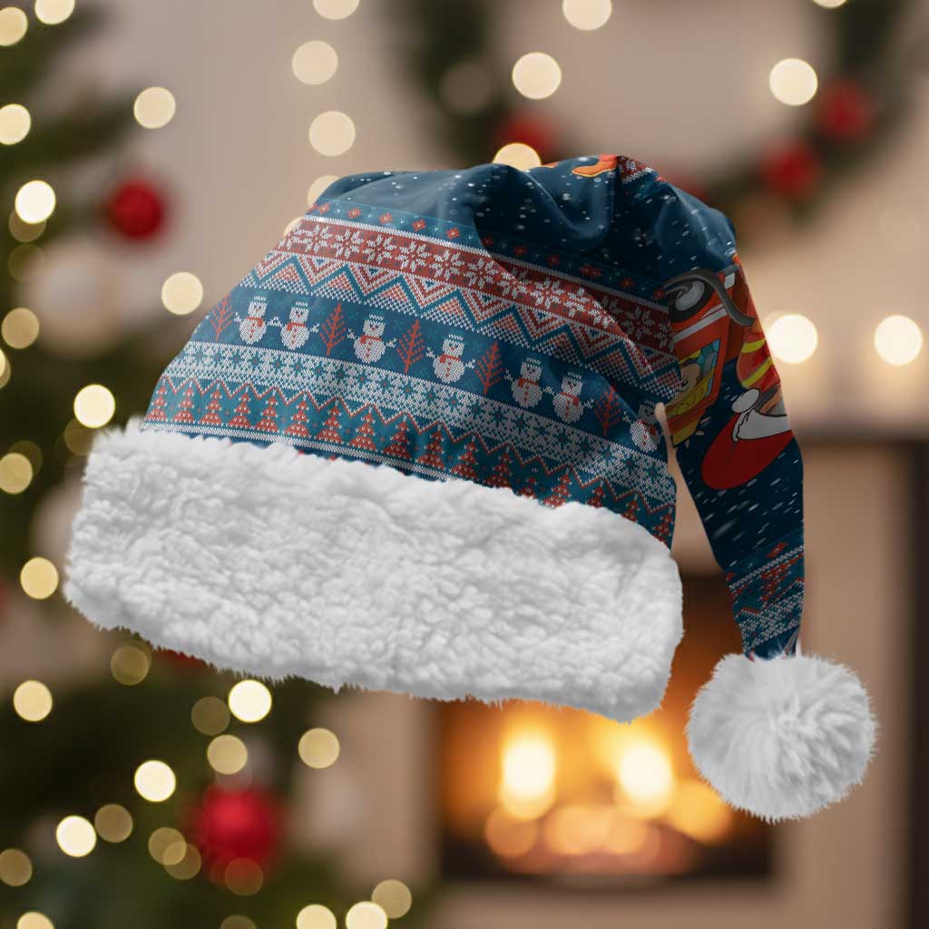Flamingle Bells Xmas Christmas Santa Hat Xmas Holiday Patterns - Wonder Print Shop