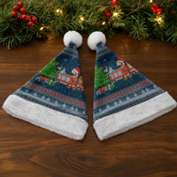Flamingle Bells Xmas Christmas Santa Hat Xmas Holiday Patterns - Wonder Print Shop
