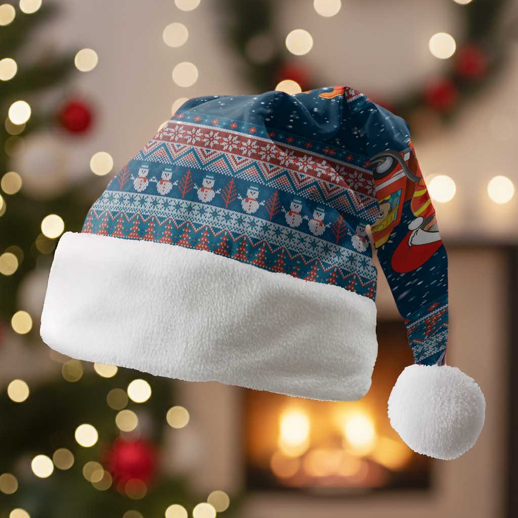Flamingle Bells Xmas Christmas Santa Hat Xmas Holiday Patterns - Wonder Print Shop